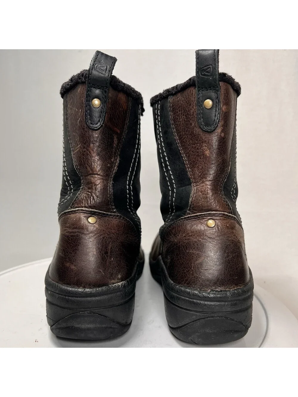 Keen Chester 5441 Leather Boots Sherpa Lined Winter Brown Women’s Size 9